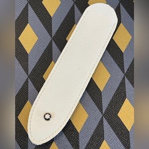 Montblanc leather Pen Case Sleeve pouch , Pen bag Mont Blanc white